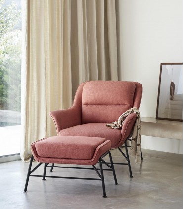 Banqueta tapizada de estilo moderno SADIRA Coral