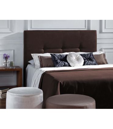 Cabecero tapizado PARIS Marrón para colchón de 135cms.