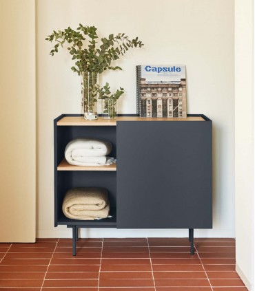 Cajonera de estilo moderno en madera OTTO Antracita
