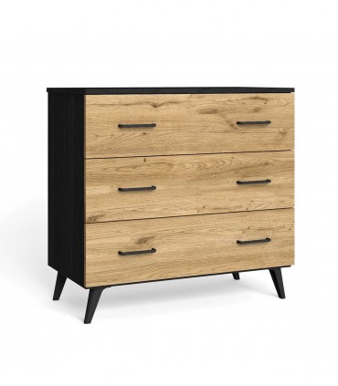 Cajonera en melamina de madera NATUR