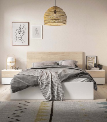 Cama Abatible de madera tono natural SAHARA