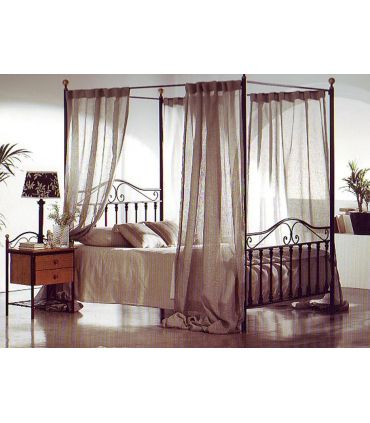 Cama con dosel forja colección AFRICA