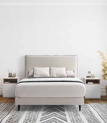 Cama con somier tapizado de estilo moderno SIENA