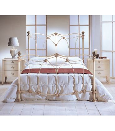 Cama de acero y fundición de latón anticuario SAMBA