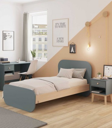 Cama de madera diseño infantil ESTEBAN Verde
