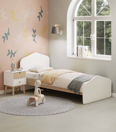 Cama de madera diseño infantil ESTEFANIA Blanca
