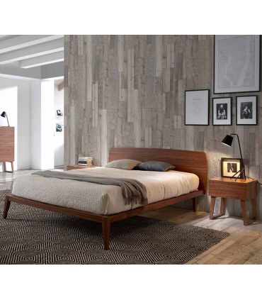 Cama de Madera en Nogal : Modelo ICELAND
