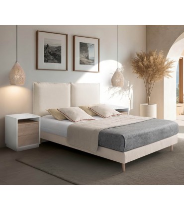 Cama moderna con somier tapizado CORFU