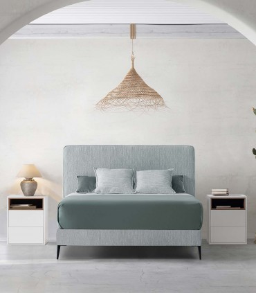 Cama moderna tapizada con somier LUCCA