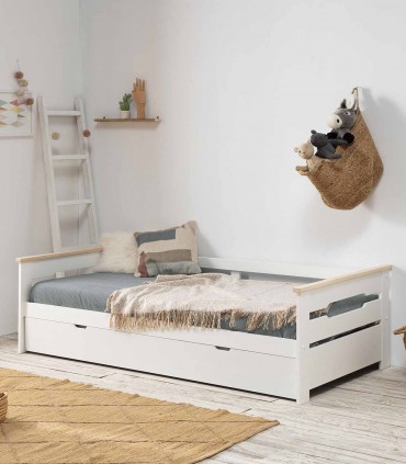 Cama Nido Sofá de madera blanca ELISA