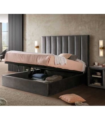 Cama tapizada con canapé abatible Colección MIKONOS