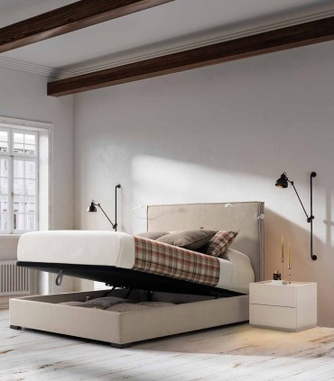Cama tapizada con canapé abatible GENOVA