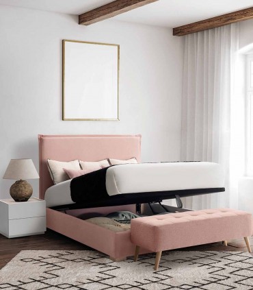 Cama tapizada con canapé abatible PALERMO
