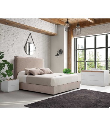 Cama tapizada con canapé fijo SIENA