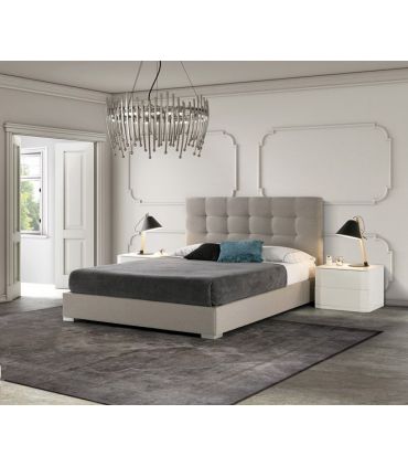 Cama Tapizada con Capitoné modelo ASTURIAS