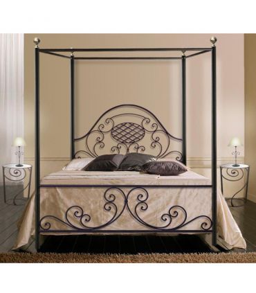 Cama con Dosel de Forja Modelo VERONICA