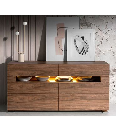 Cómoda aparador moderna en madera de nogal modelo KLOSE