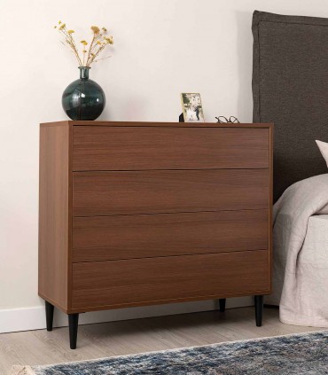 Comoda de diseño en madera PUSH nogal