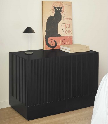 Cómoda de estilo moderno DORIC Negra