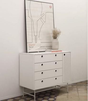 Cómoda de estilo Nórdico PUNTO Blanco