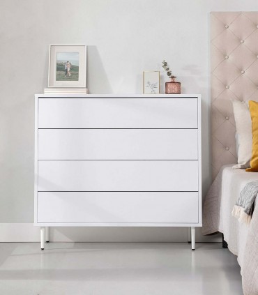 Comoda de madera de Estilo moderno PUSH Blanco