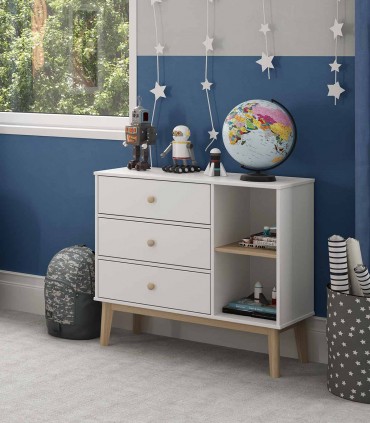 Cómoda de madera diseño juvenil ESTEBAN