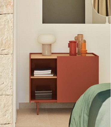 Cómoda de madera OTTO Teja