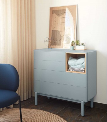 Cómoda moderna de madera CORVO Gris