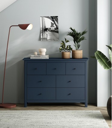Cómoda moderna de madera MISTI Azul
