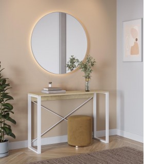 Consola de estilo nórdico en metal y madera ARCHIE