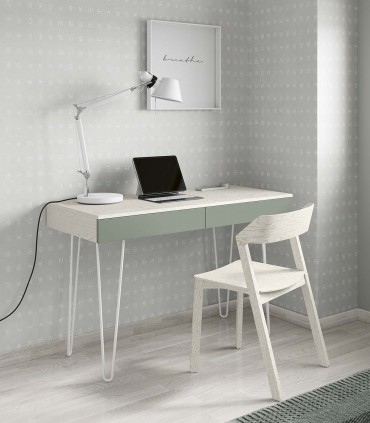 Escritorio moderno en madera y metal CASIAN
