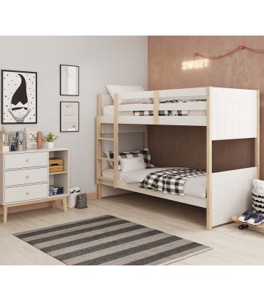 Litera de madera de Pino y DM lacado KIARA