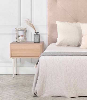 Mesilla de noche diseño nordico PUSH Roble 1Cajón