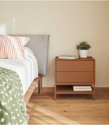 Mesita de dormitorio de Estilo Moderno PLATT Arcilla