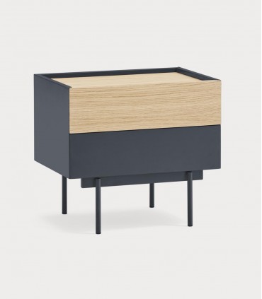 Mesita de noche de estilo moderno OTTO Antracita