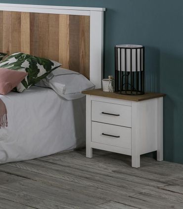 Mesita de noche en madera de pino Colección MIRANDA