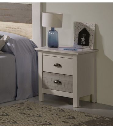 Mesita de Noche en Madera de Pino Colección ROMANTICA