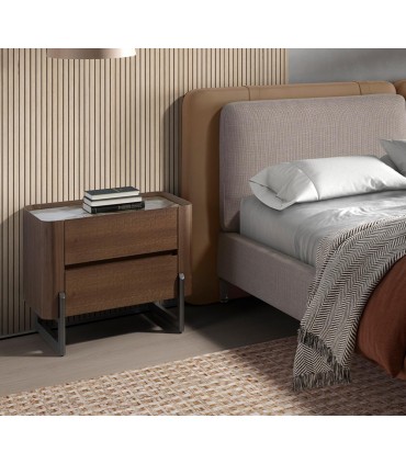 Mesita de noche moderna de madera ARGELIA