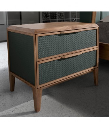Mesita de noche moderna de madera OMÁN