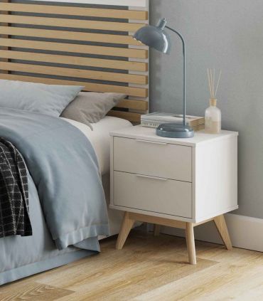 Mesita de noche para dormitorio en madera CAMUS