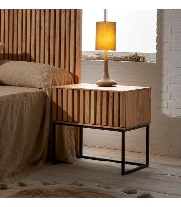 Mesitas de dormitorio de madera maciza BANS