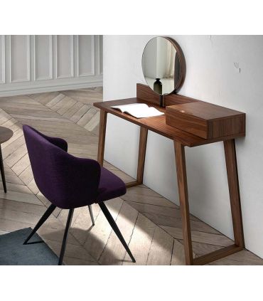 Mueble tocador en madera de nogal modelo BELICE