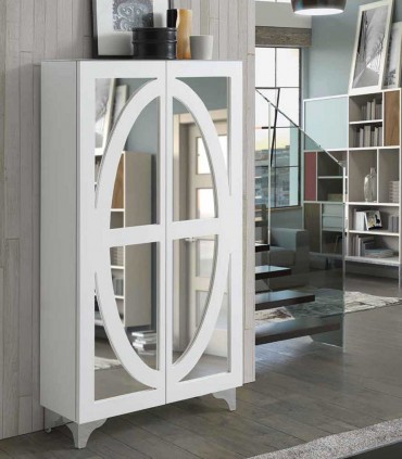 Mueble Zapatero de madera con lunas de espejo LAOS